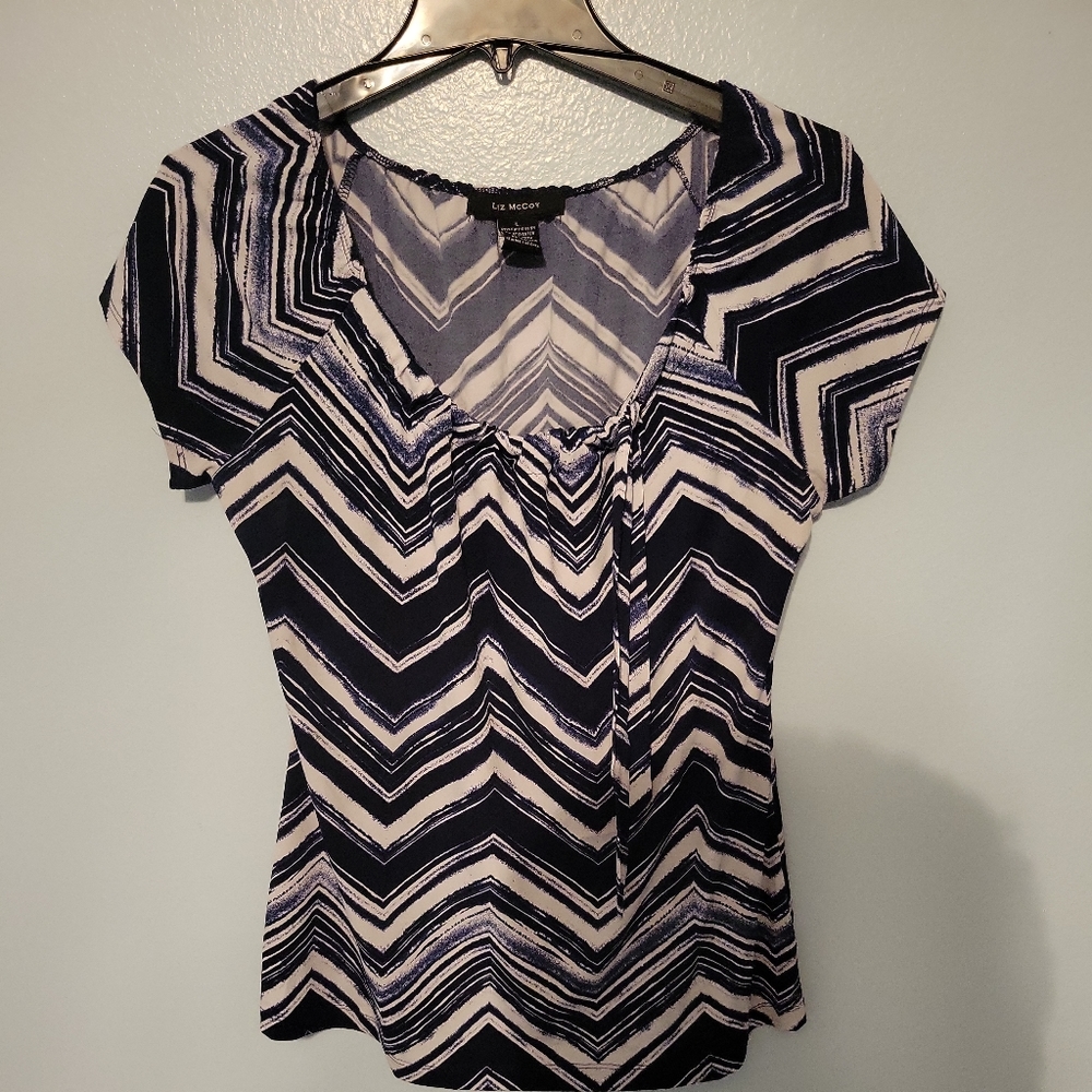 Liz McCoy multicolor gently used blouse L.